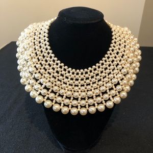Vintage Pearl Collar Necklace
